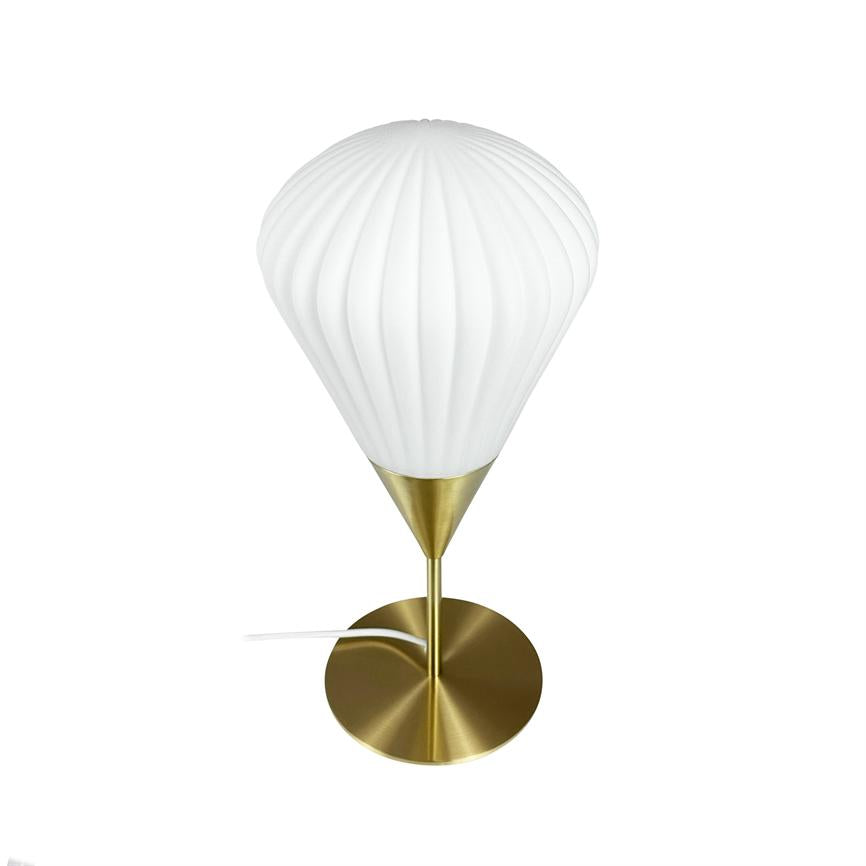 Dyberg Larsen Ballon bordlampe opal messing kronepære