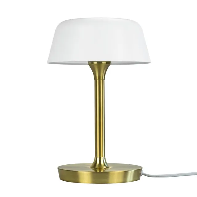 Dyberg Larsen Valencia bordlampe hvit messing
