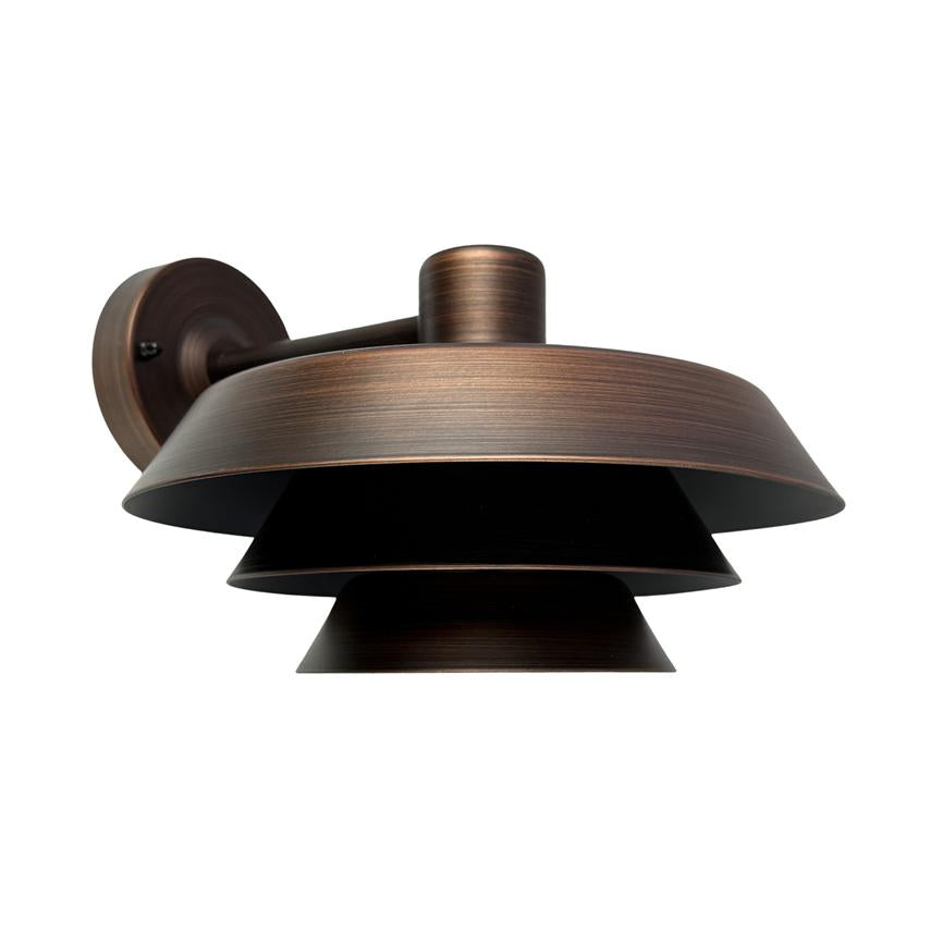 Dyberg Larsen Dune utendørs vegglampe Ø26 kobber look