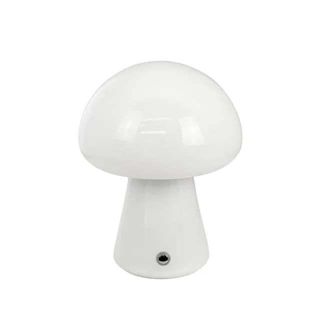 Dyberg Larsen Morkel bordlampe hvit oppladbar glass