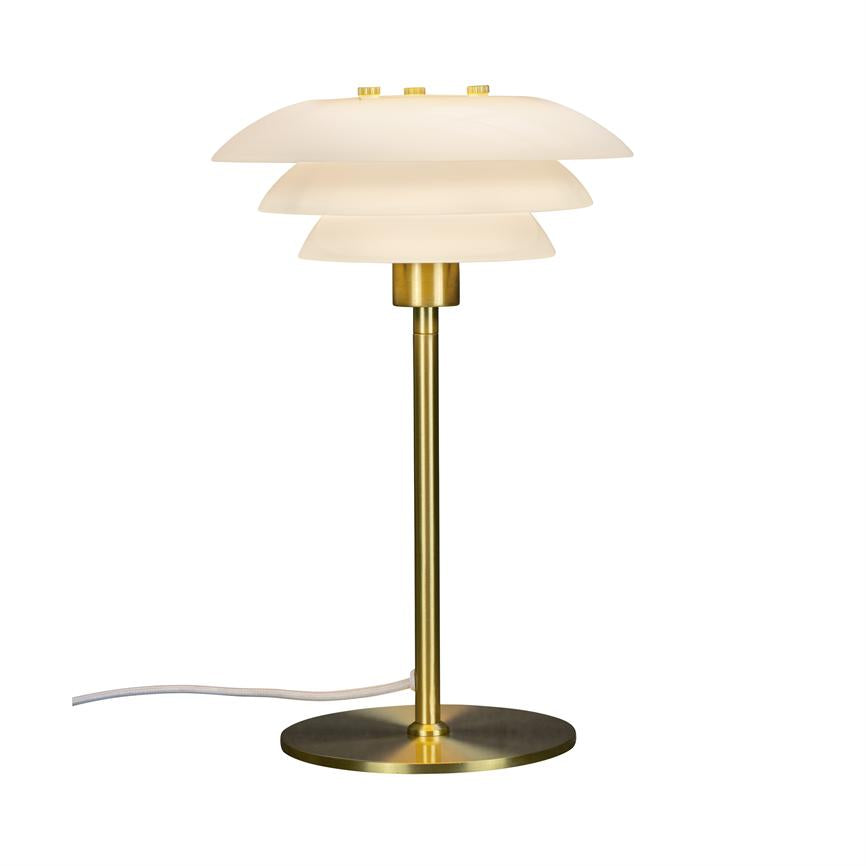 Dyberg Larsen DL20 bordlampe opal messing eksklusiv