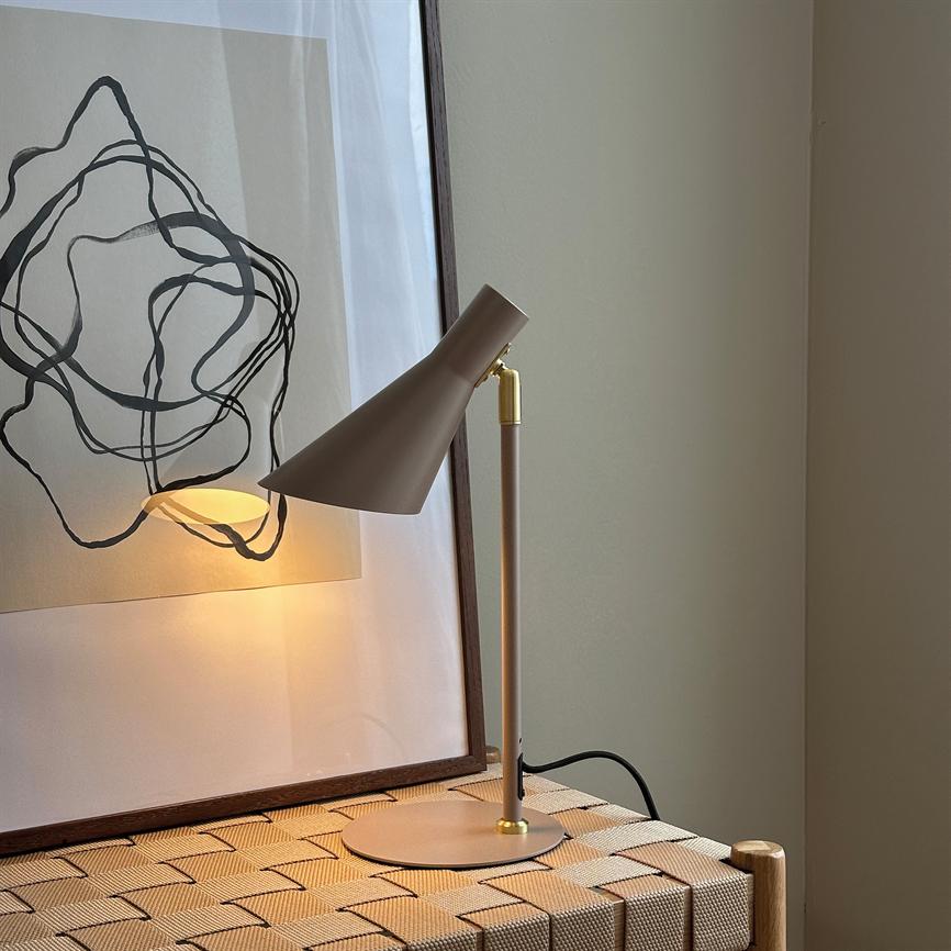 Dyberg Larsen DL12 Mini bordlampe beige E14 metall