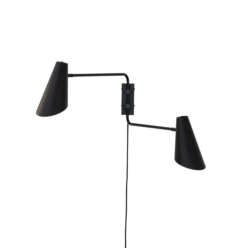 Dyberg Larsen Cale vegglampe sort justerbar