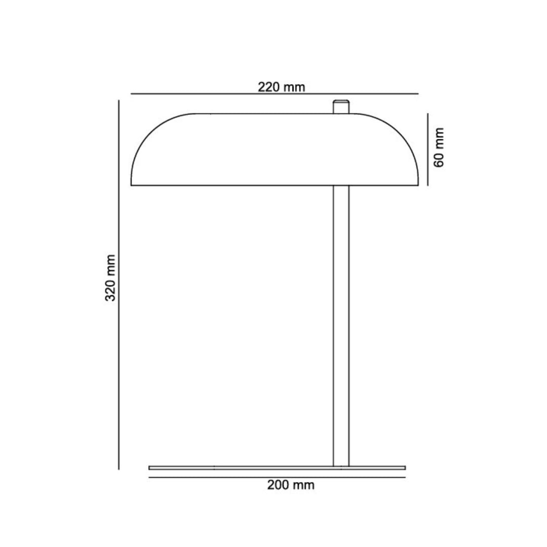 Dyberg Larsen Arch Mini bordlampe sort messing G9