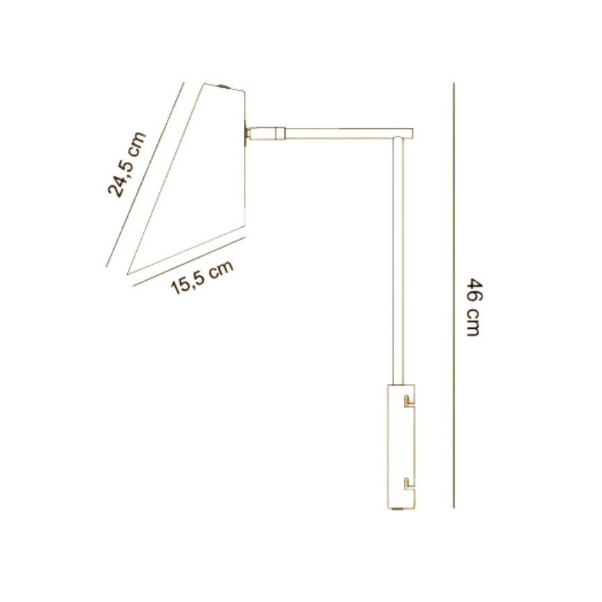 Dyberg Larsen Cale vegglampe sort metall