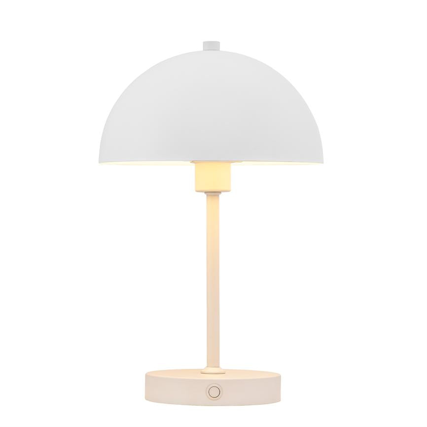 Dyberg Larsen Stockholm bordlampe hvit LED oppladbar