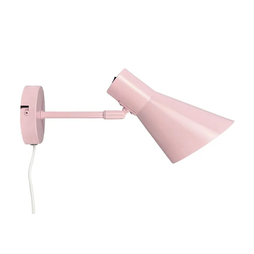 Dyberg Larsen DL12 vegglampe rosa metall