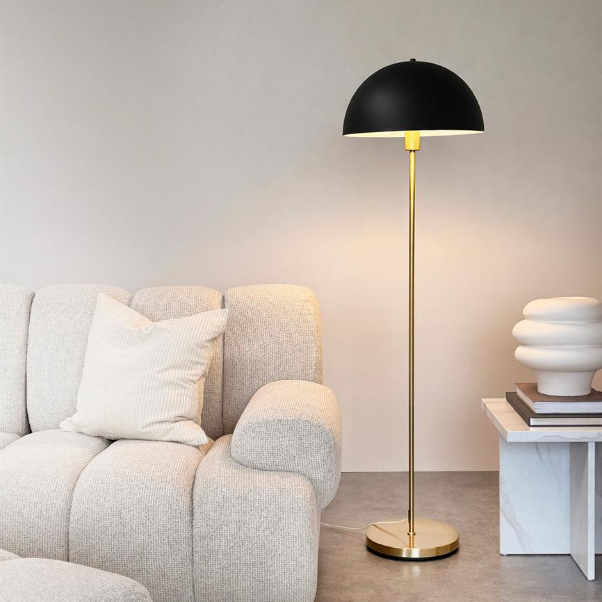 Dyberg Larsen Stockholm gulvlampe sort/messing