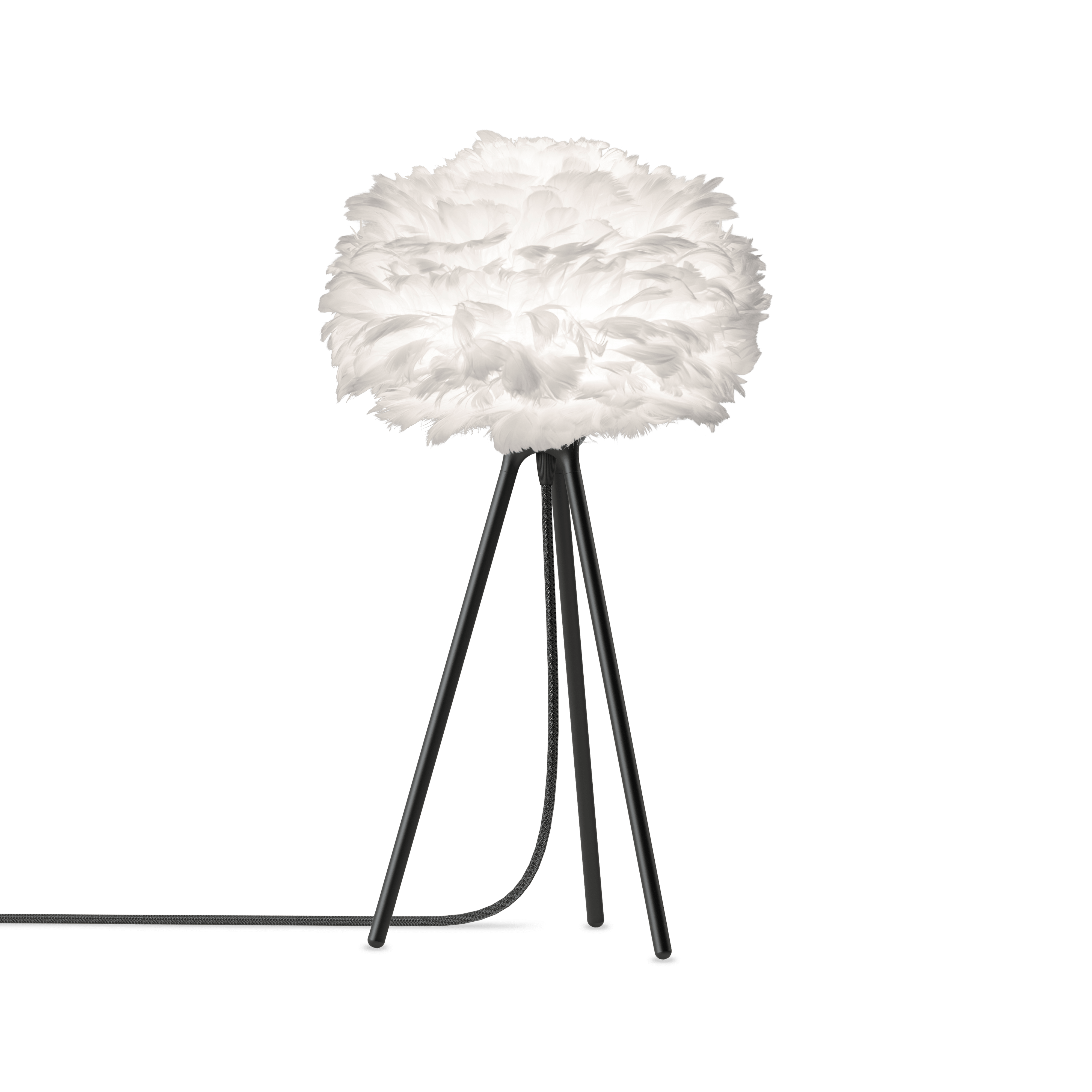 UMAGE Eos mini bordlampe tripod hvit fjær