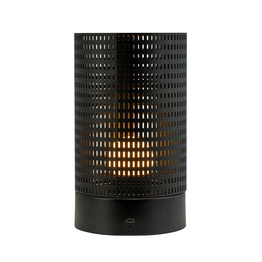 Dyberg Larsen Mesh lanterne sort/messing oppladbar
