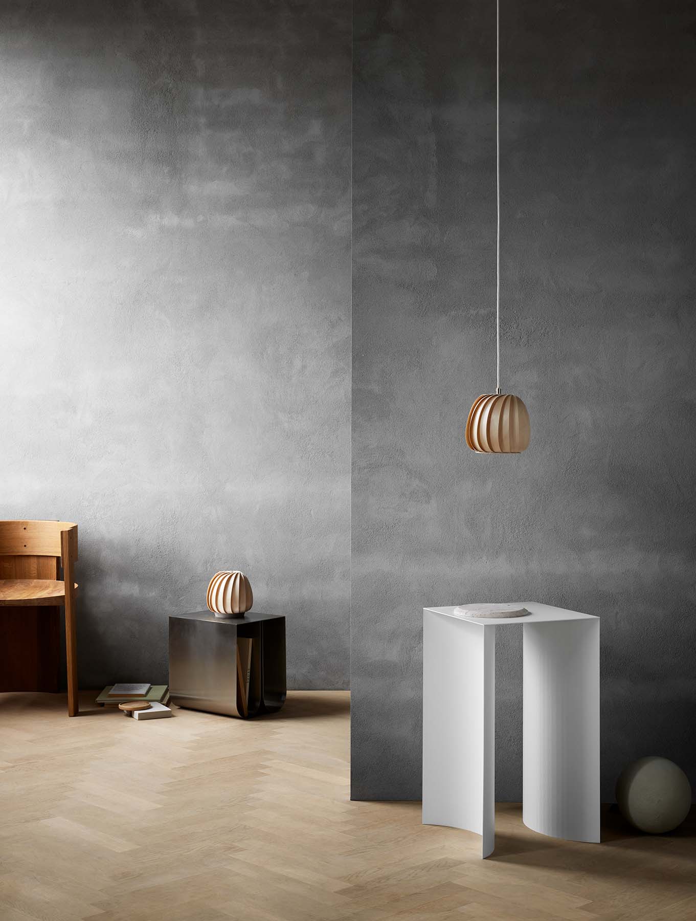 Tom Rossau ST906 Mini bordlampe bjørk håndlaget