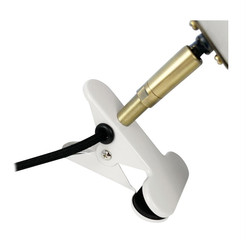 Dyberg Larsen Sleep klemmelampe hvit justerbar
