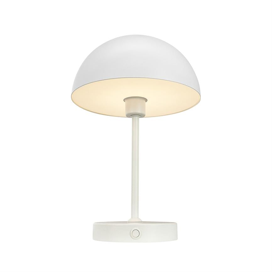 Dyberg Larsen Stockholm V2.0 bordlampe hvit oppladbar