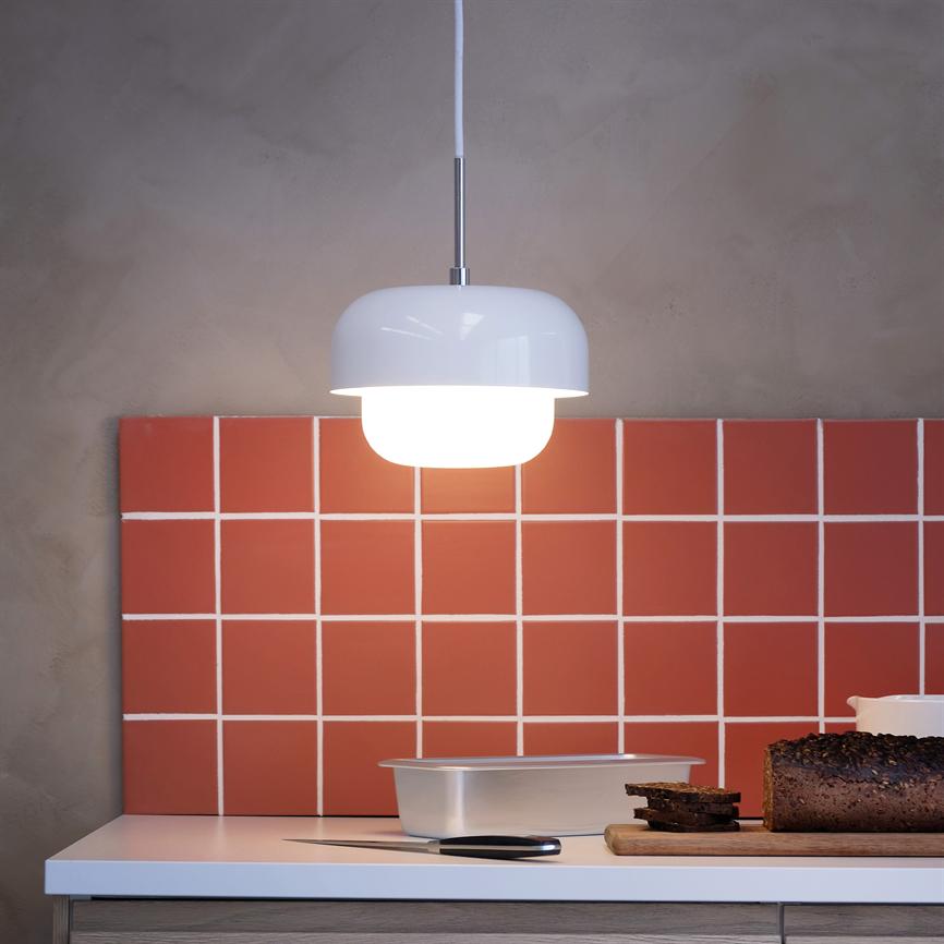 Dyberg Larsen Haipot pendel hvit taklampe