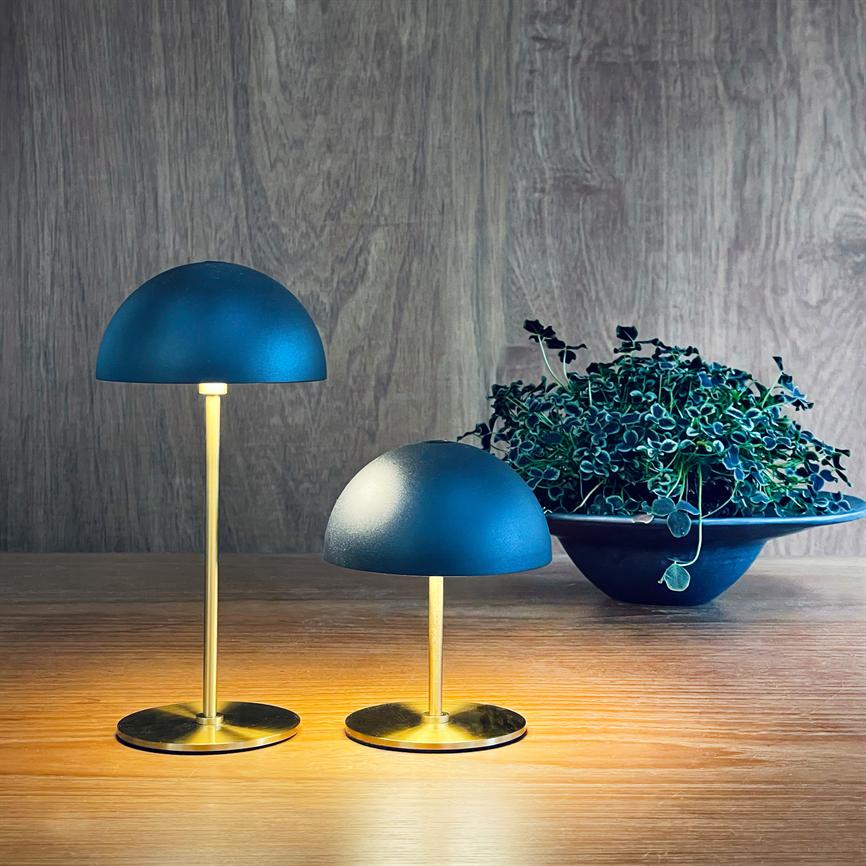 Dyberg Larsen Along Mini bordlampe svart messing 2-pk
