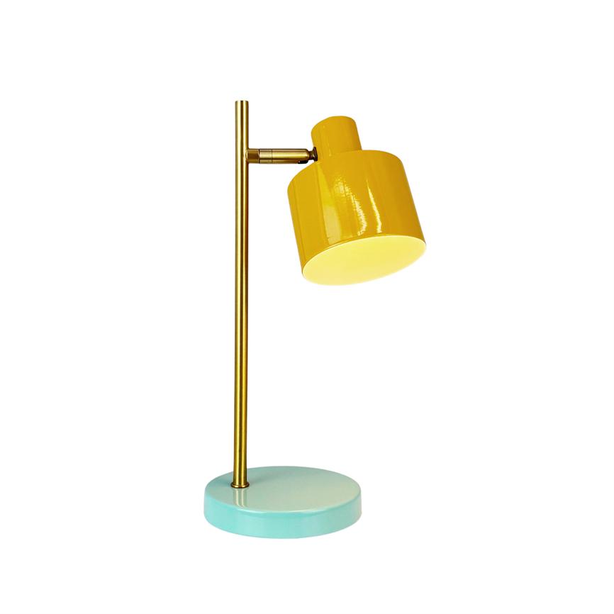 Dyberg Larsen Ocean Mini bordlampe karry turkis oppladbar