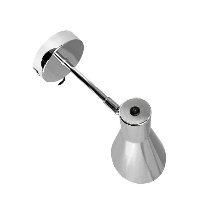 Dyberg Larsen DL12 vegglampe krom tidløs