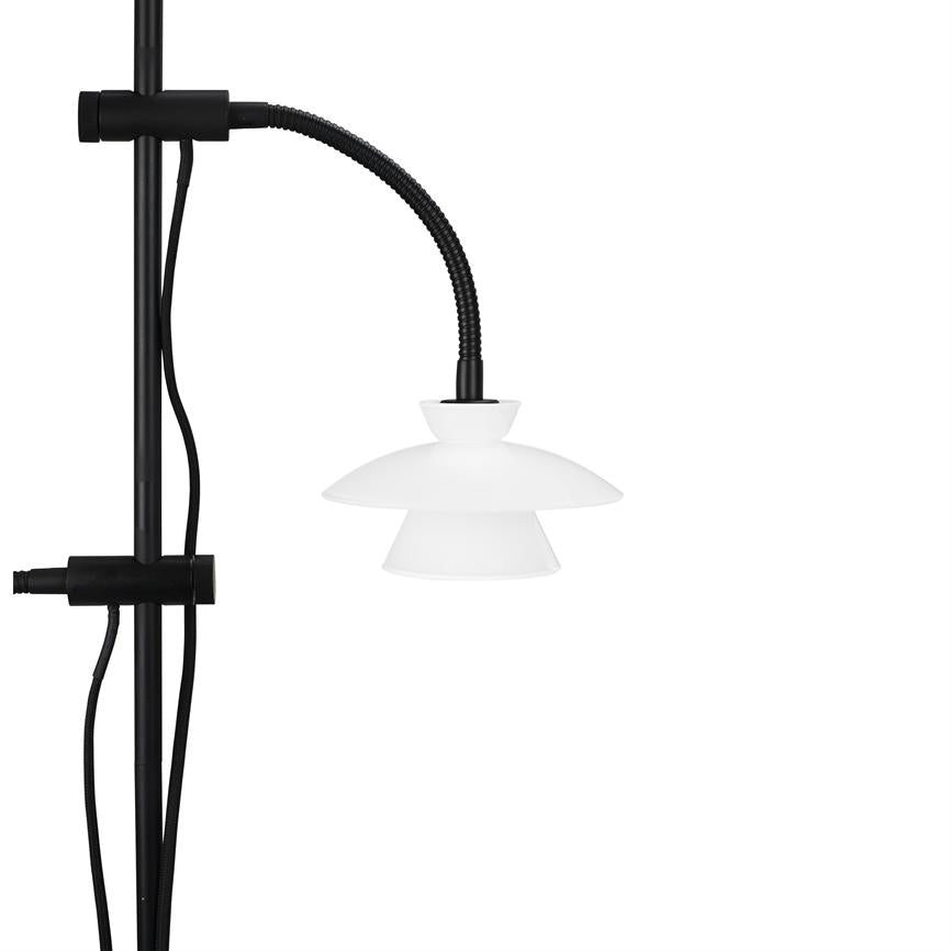 Dyberg Larsen Valby Opal gulvlampe sort 2-armet