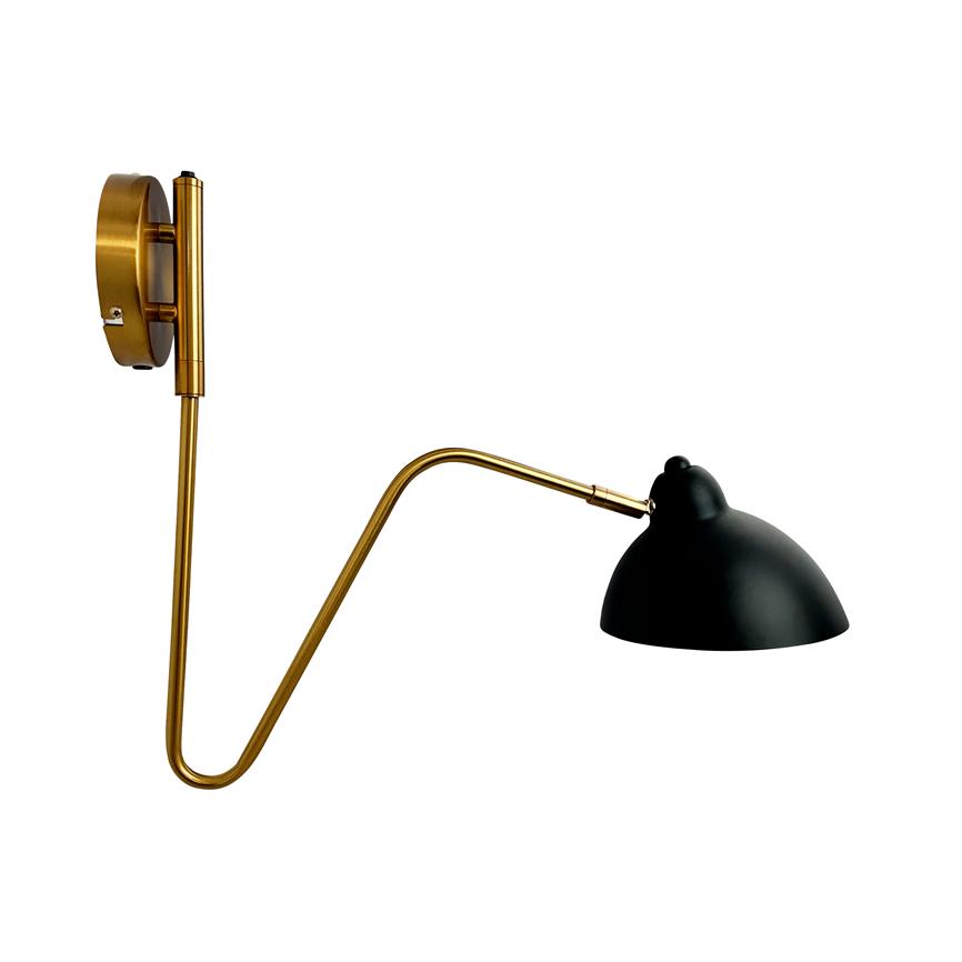 Dyberg Larsen Futura vegglampe svart messing