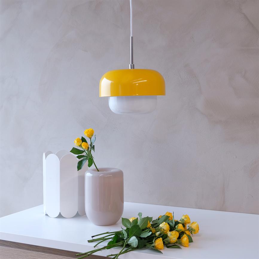 Dyberg Larsen Haipot pendel gul yuzu aluminium