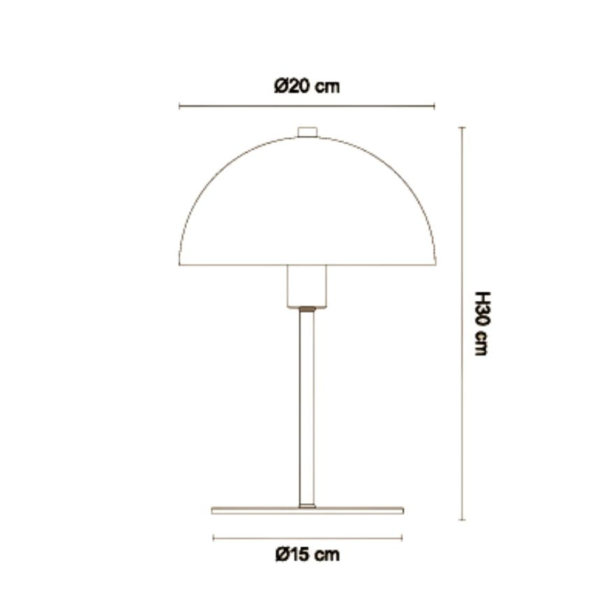 Dyberg Larsen Malmø bordlampe hvit messing