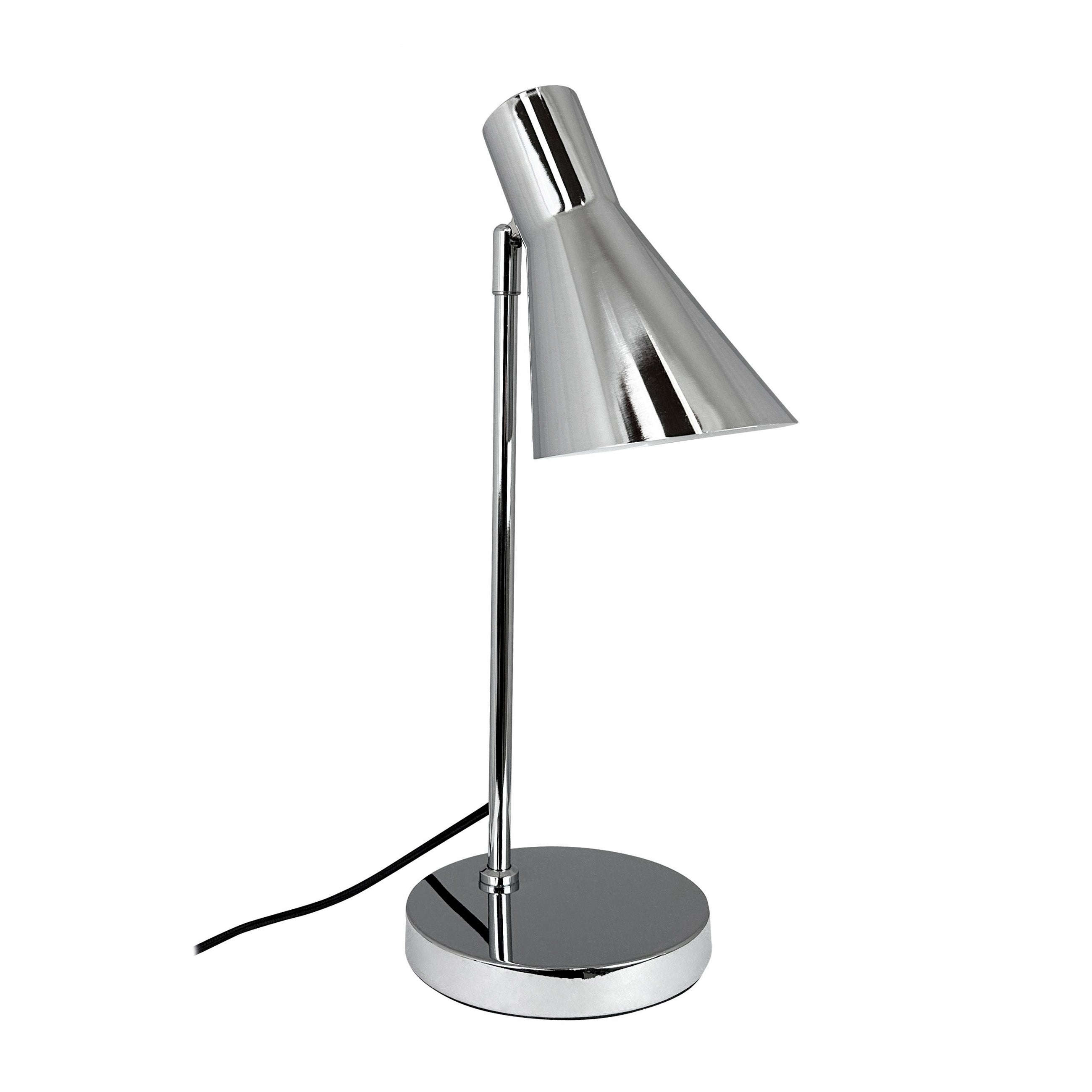 Dyberg Larsen DL12 bordlampe krom leselampe