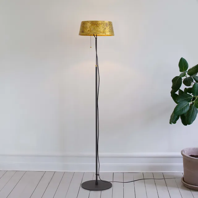 Zlamp Karl 940-2723 gulvlampe messing mørkegrå