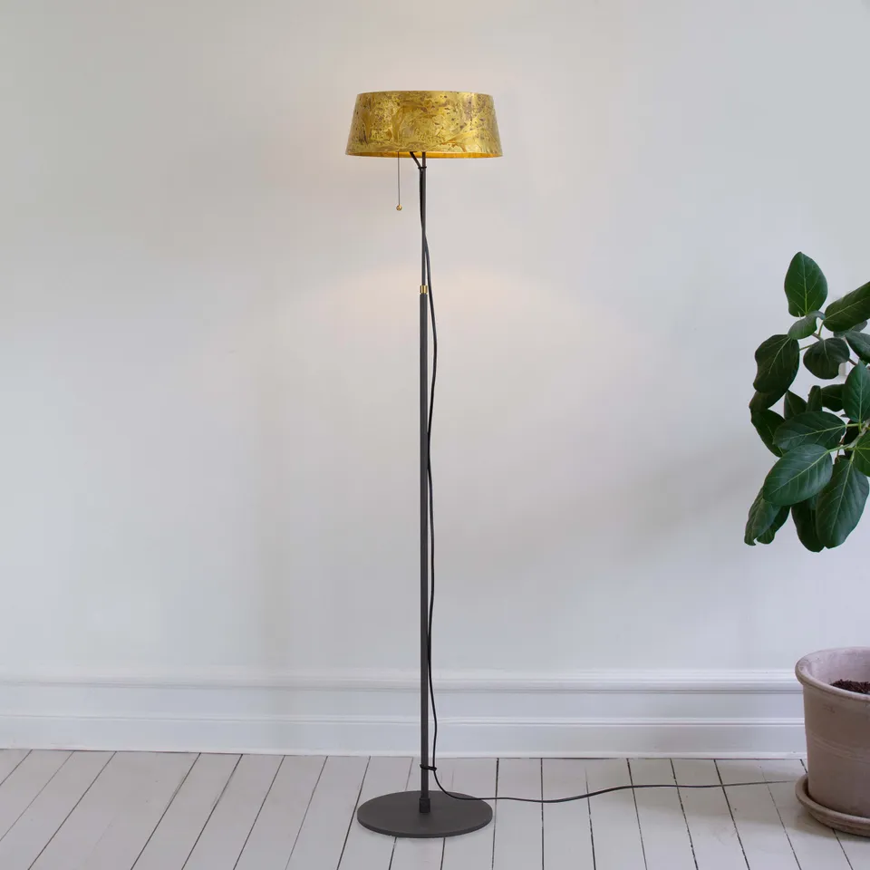Zlamp Karl 940-2723 gulvlampe messing mørkegrå