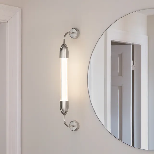 Umage Lemon Squeeze Single vegglampe kort stål riflet glass
