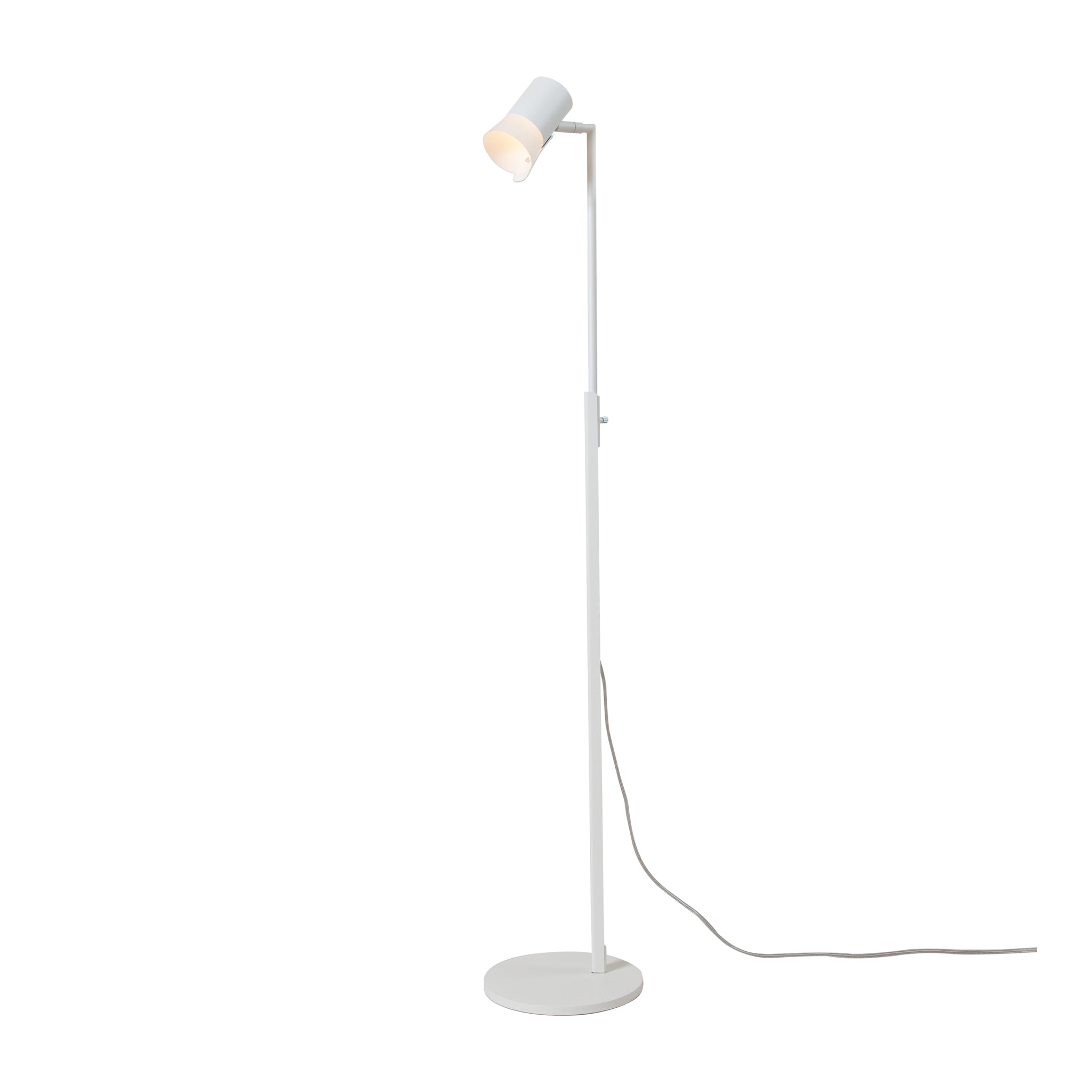 Zlamp Bezzy gulvlampe hvit leselampe papir