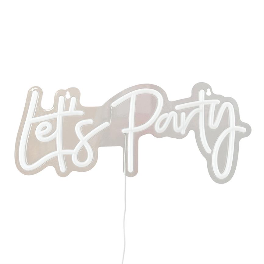 Dyberg Larsen LED-skilt Let's Party varm hvit