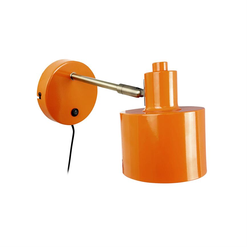 Dyberg Larsen Ocean vegglampe oransje messing