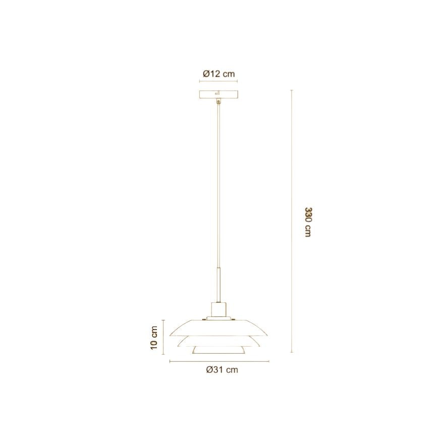 Dyberg Larsen DL31 pendel messing opal