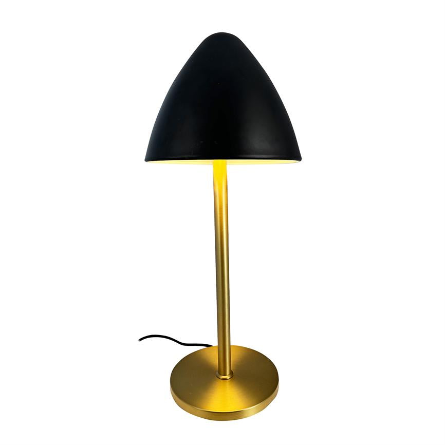 Dyberg Larsen Oulu bordlampe svart messing vippbar