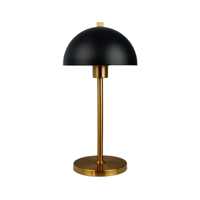 Dyberg Larsen Borås bordlampe sort messing oppladbar