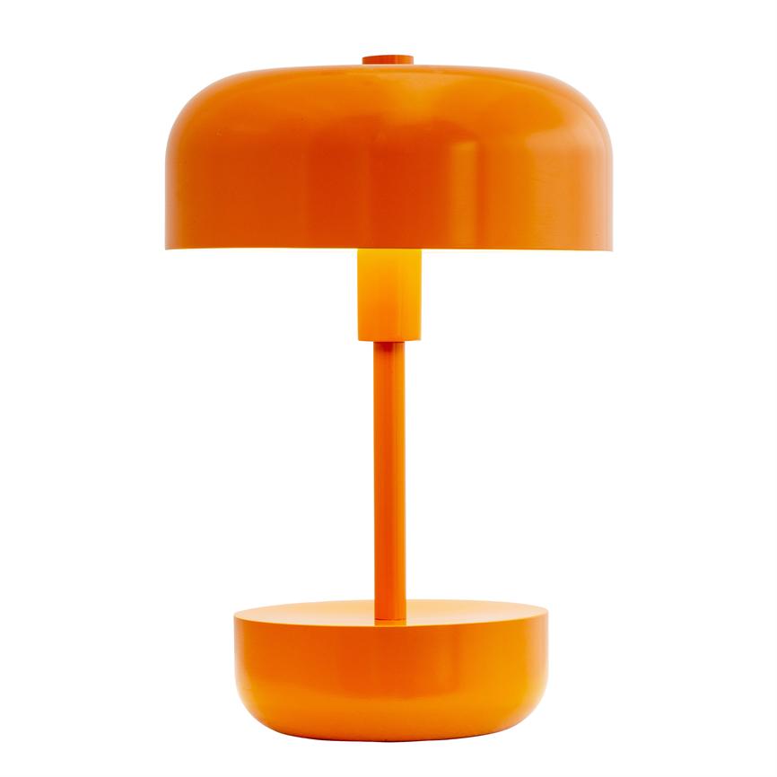 Dyberg Larsen Haipot bordlampe oransje LED oppladbar
