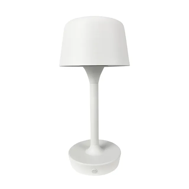 Dyberg Larsen Flow bordlampe hvit oppladbar LED