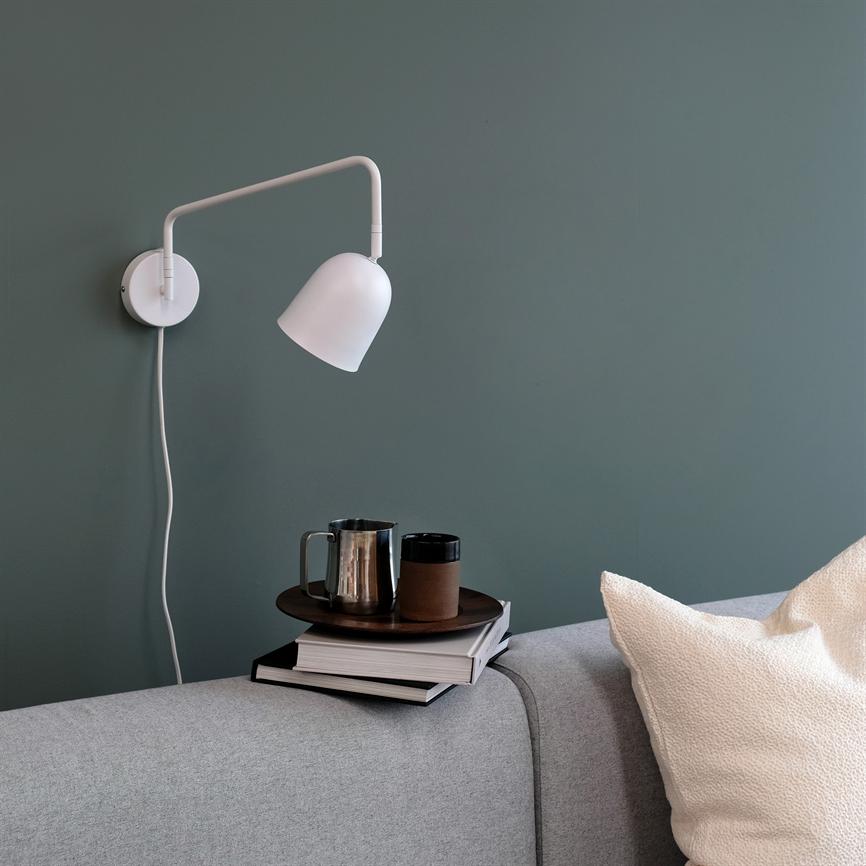 Dyberg Larsen Manchester vegglampe hvit svingarm