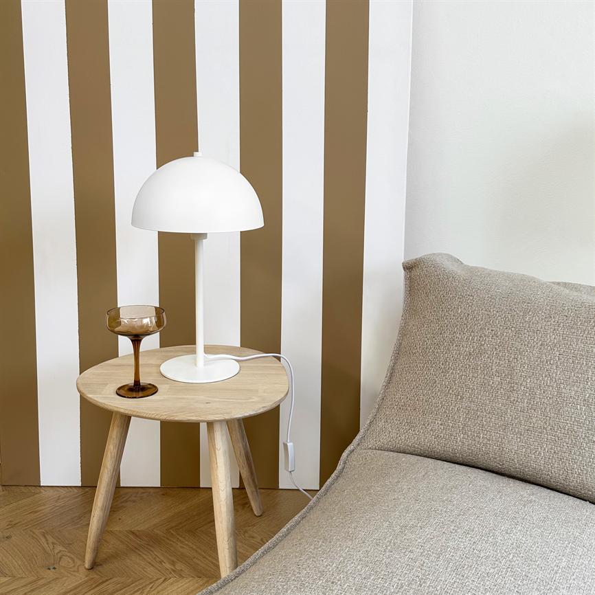 Dyberg Larsen Stockholm bordlampe hvit metall