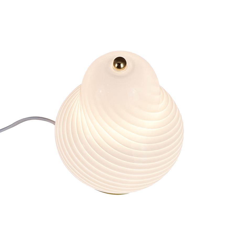 Dyberg Larsen Lucy bordlampe hvit glass stemningslys
