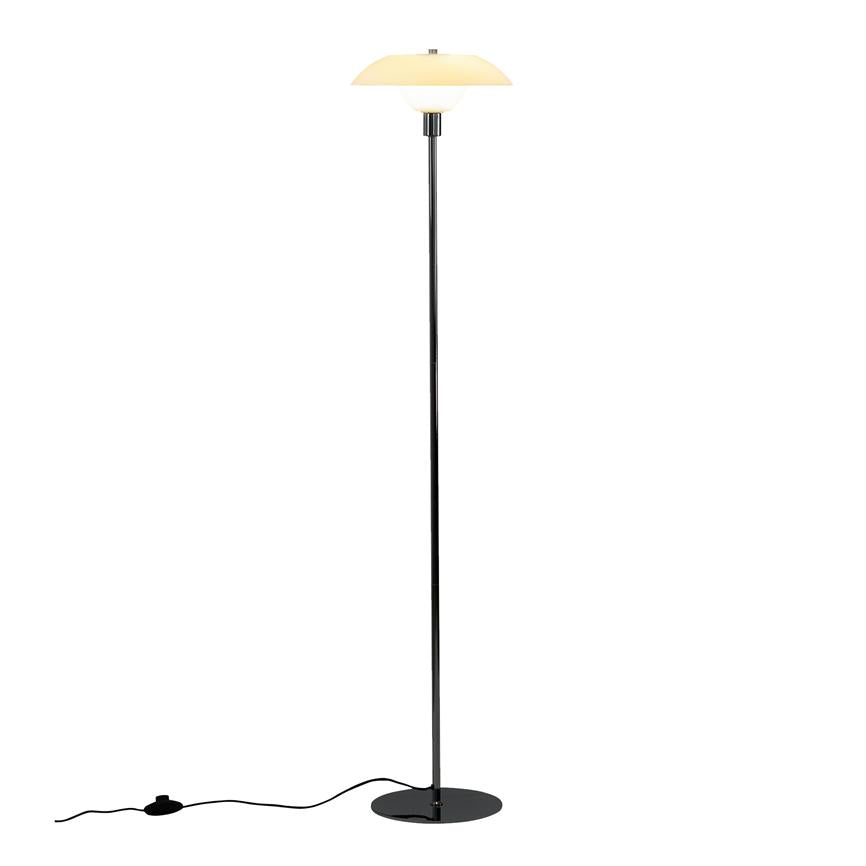 Dyberg Larsen Bergen gulvlampe opal krom 130 cm