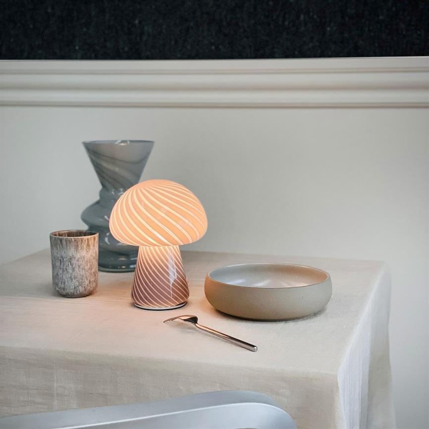 Dyberg Larsen Morkel LED bordlampe grå oppladbar