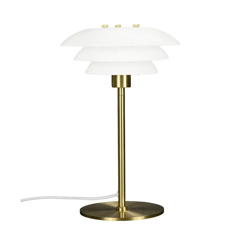 Dyberg Larsen DL20 bordlampe opal messing eksklusiv