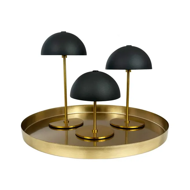 Dyberg Larsen Along LED Mini bordlampe 3-pk svart/messing