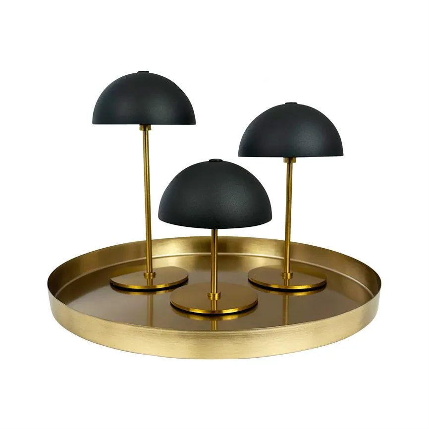 Dyberg Larsen Along LED Mini bordlampe 3-pk svart/messing