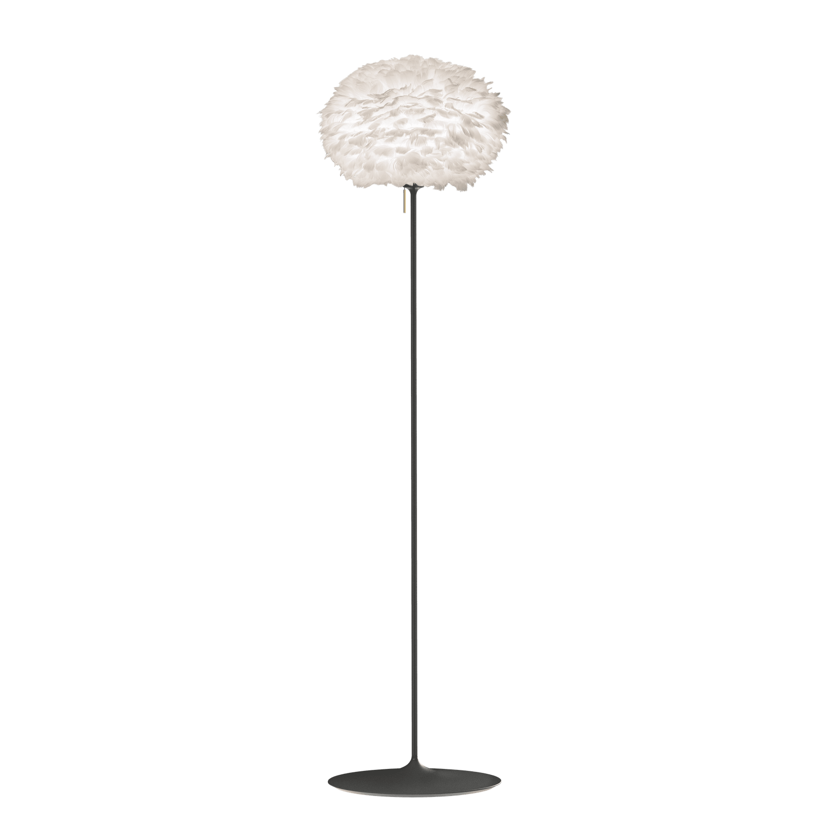 UMAGE Eos medium gulvlampe Santé fjærskjerm