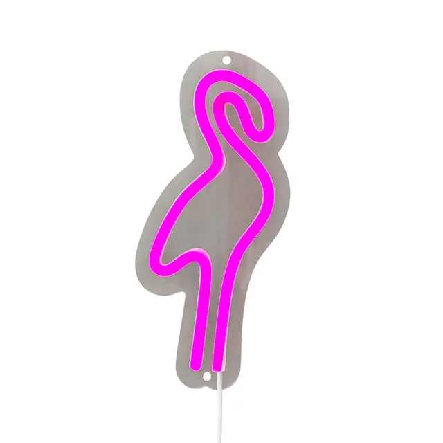 Dyberg Larsen Flamingo LED-skilt rosa lysskilt