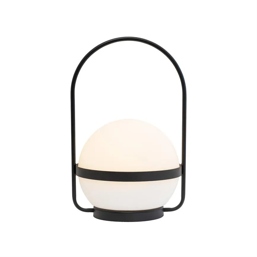 Dyberg Larsen Summer bordlampe solar svart/hvit D15