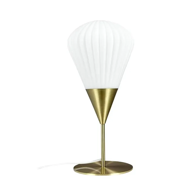 Dyberg Larsen Ballon bordlampe opal messing kronepære