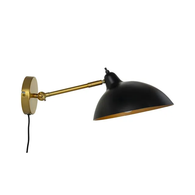 Dyberg Larsen Futura vegglampe sort messing